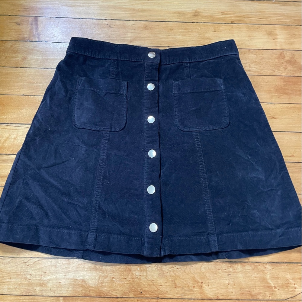 Urban outfitters navy suade skirt